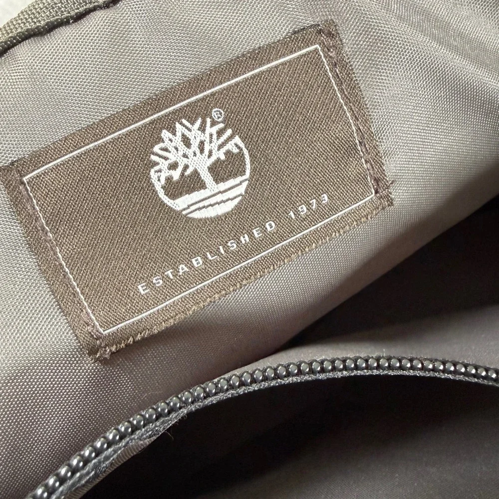 Timberland Messenger Bag Olive Green Black Ripstop Nylon Laptop Commuter Satchel